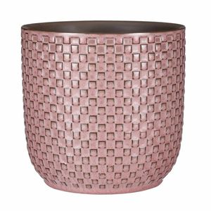 Mica Decorations Plantenpot - keramiek - roze - 19 x 17 cm - Plantenpotten