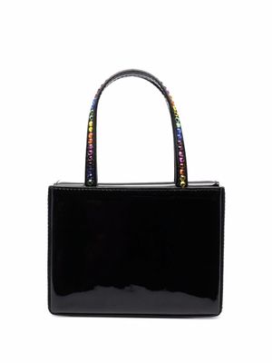 Amina Muaddi mini sac à main en cuir - Noir