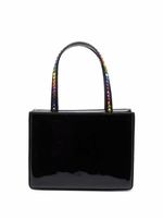 Amina Muaddi mini sac à main en cuir - Noir Amina Muaddi mini sac à main en cuir - Noir