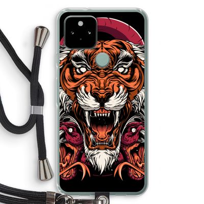 Tiger and Rattlesnakes: Pixel 5 Transparant Hoesje met koord