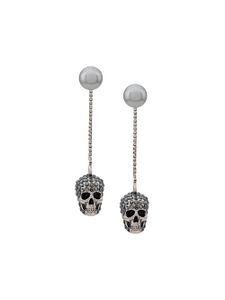 Alexander McQueen boucles d'oreilles à breloque tête de mort - Argent