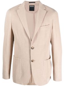 Zegna veste en coton à simple boutonnage - Tons neutres