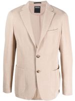 Zegna veste en coton à simple boutonnage - Tons neutres