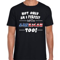 Not only perfect American / Amerika t-shirt zwart voor heren