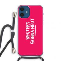 Neuters (roze): iPhone 12 mini Transparant Hoesje met koord Neuters (roze): iPhone 12 mini Transparant Hoesje met koord