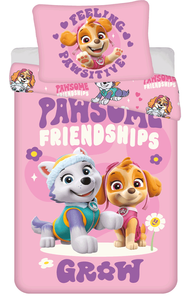 Paw Patrol dekbedovertrek Pawsome friendship grow 140 x 200 cm - 70 x 90 cm - polyester