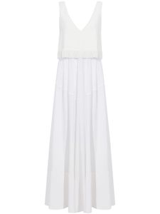 Proenza Schouler robe longue Lynda à franges - Blanc