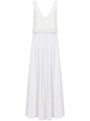 Proenza Schouler robe longue Lynda à franges - Blanc