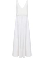 Proenza Schouler robe longue Lynda à franges - Blanc