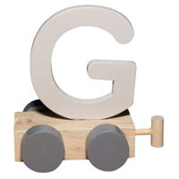 JeP kids houten treinletter G-offwhite