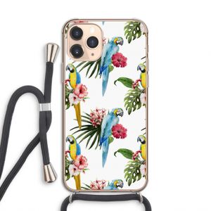 Kleurrijke papegaaien: iPhone 11 Pro Transparant Hoesje met koord