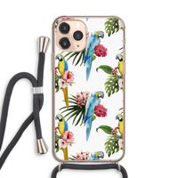 Kleurrijke papegaaien: iPhone 11 Pro Transparant Hoesje met koord