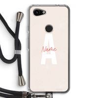 Strawberry Milkshake: Pixel 3a Transparant Hoesje met koord