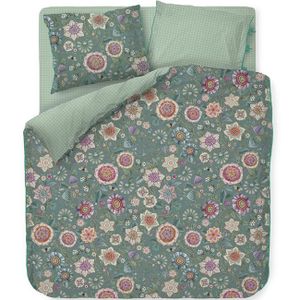 PiP Studio Viva Las Flores Dekbedovertrek Green-2-persoons (200 x 200/220 cm)