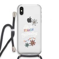 Tough Life: iPhone XS Transparant Hoesje met koord