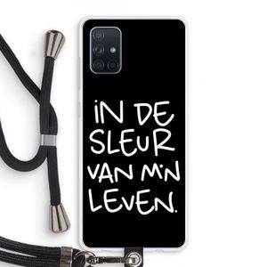 De Sleur: Samsung Galaxy A71 Transparant Hoesje met koord