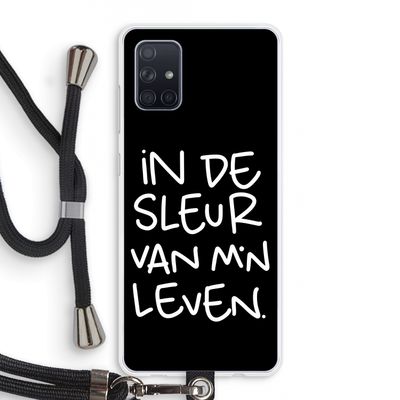 De Sleur: Samsung Galaxy A71 Transparant Hoesje met koord