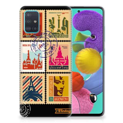 Samsung Galaxy A51 | Silliconen Back Cover | Postzegels