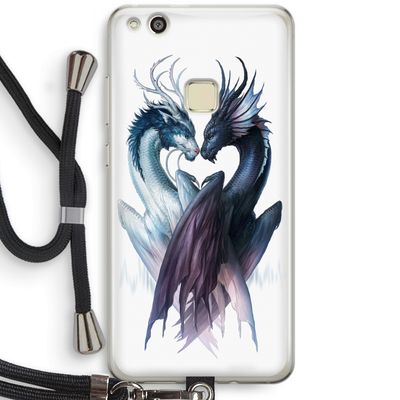 Yin Yang Dragons: Huawei Ascend P10 Lite Transparant Hoesje met koord