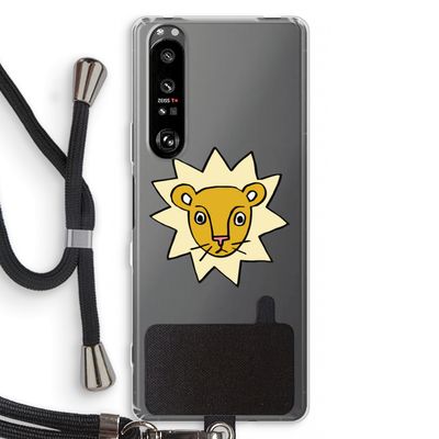 Kleine leeuw: Sony Xperia 1 III Transparant Hoesje met koord