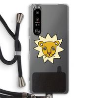 Kleine leeuw: Sony Xperia 1 III Transparant Hoesje met koord