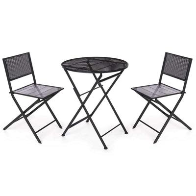 Tafel met twee stoelen Ibergarden Zwart 96 x 60 x 22,5 cm