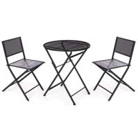 Tafel met twee stoelen Ibergarden Zwart 96 x 60 x 22,5 cm