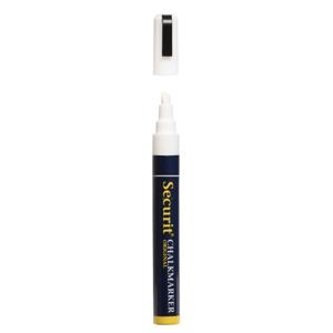 Securit Krijtstift - wit - platte punt - 2-6 mm