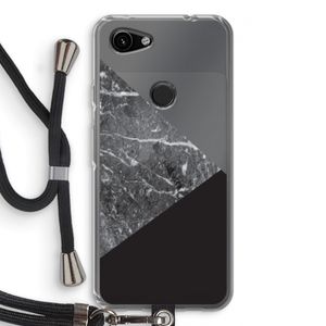 Combinatie marmer: Pixel 3a Transparant Hoesje met koord