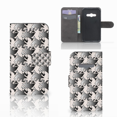 Samsung Galaxy Xcover 3 | Xcover 3 VE | Telefoonhoesje | Met pasjeshouder | Salamander Grey