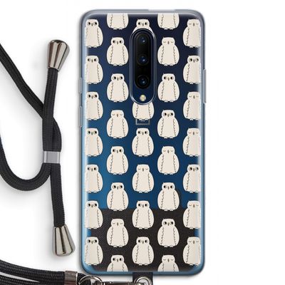 Uilen: OnePlus 7 Pro Transparant Hoesje met koord