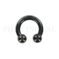 Circulair barbell zwart 3.2 mm