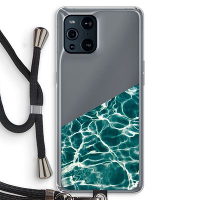 Weerkaatsing water: Oppo Find X3 Pro Transparant Hoesje met koord