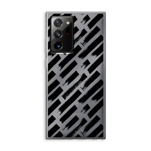 Zwarte vegen: Samsung Galaxy Note 20 Ultra / Note 20 Ultra 5G Transparant Hoesje