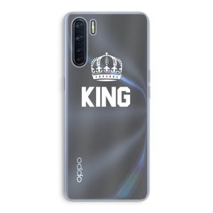 King zwart: Oppo A91 Transparant Hoesje