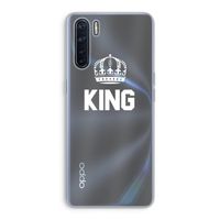 King zwart: Oppo A91 Transparant Hoesje