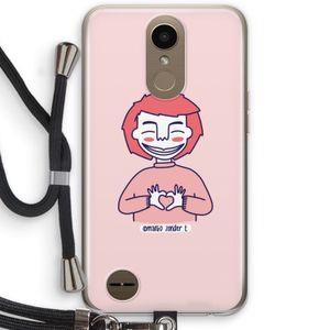 Hartje: LG K10 (2017) Transparant Hoesje met koord