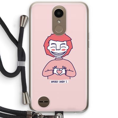 Hartje: LG K10 (2017) Transparant Hoesje met koord