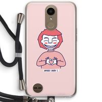 Hartje: LG K10 (2017) Transparant Hoesje met koord