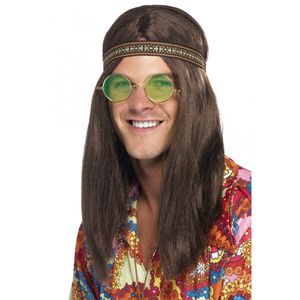 Hippie heren verkleed kit