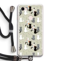 Katten: Pixel 3 Transparant Hoesje met koord