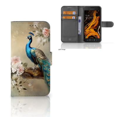 Telefoonhoesje | Met pasjeshouder | voor Samsung Galaxy Xcover 4 | Xcover 4s Vintage Pauwen
