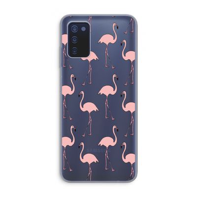 Anything Flamingoes: Samsung Galaxy A03s Transparant Hoesje