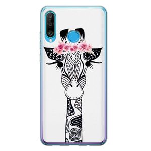 Huawei P30 Lite siliconen telefoonhoesje - Giraffe
