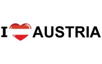 Vakantie sticker I Love Austria - thumbnail