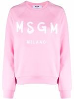 MSGM pull à logo imprimé - Rose - thumbnail