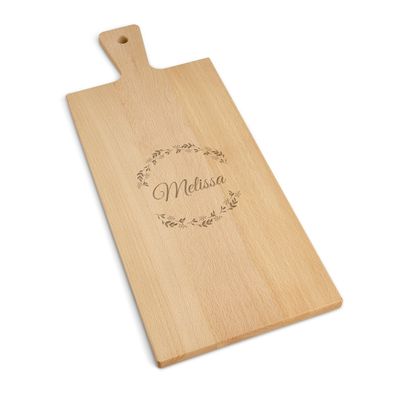 Houten serveerplank graveren - Beuken - Rechthoekig - Staand (L)