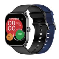 Smarty 2.0 Smartwatch met 2 Siliconenbandjes | Zwart/Blauw | SW070A Smarty 2.0 Smartwatch met 2 Siliconenbandjes | Zwart/Blauw | SW070A