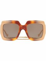 Gucci Eyewear lunettes de soleil à monture oversize - Marron