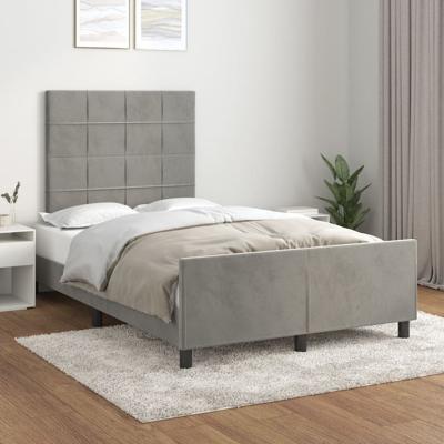 Bedframe zonder matras 120x200 cm fluweel lichtgrijs